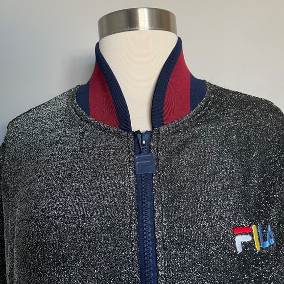 Barney's limited Edition‎ Dazzle Casual Sparkly Active Shimmer Jacket Bomber M - Picture 11 of 13